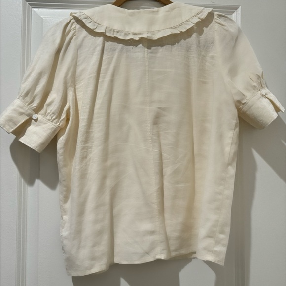 Madewell short sleeved blouses with ruffle collar - Picture 2 of 3